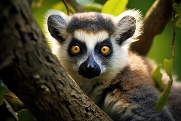 Naklejka premium Lemur Catta in the wild, wildlife photography, 