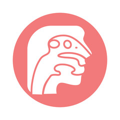 Sinusitis line icon. Isolated vector element.