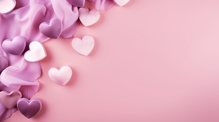  a pink background with hearts on it and a pink background.  generative ai