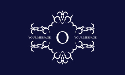 Luxury vector monogram with initial O for restaurant, royalty, boutique, cafe, hotel, heraldic, jewelry, fashion and other illustrations