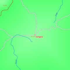 Illustrated Map of Songea City in Tanzania