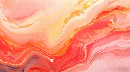 Marbled red abstract background. Liquid marble ink pattern. Ai generative
