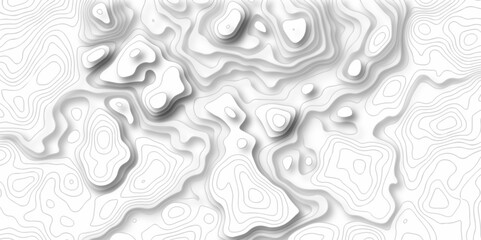 Obraz premium Seamless pattern with lines Topographic map. Geographic mountain relief. Abstract lines background. Contour maps. Vector illustration, Topo contour map on white background, Topographic contour lines.