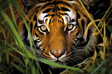 Tiger in the wild, wildlife photography