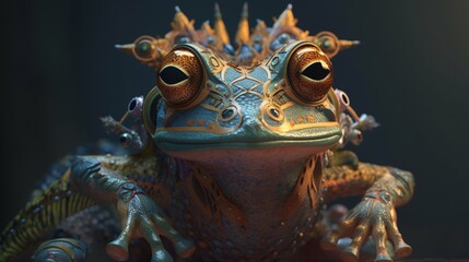 a trans dimensional frog Shaman.Generative AI