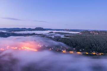 Sächsische Schweiz im Nebel