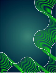 Abstract light speed motion effect, green light trail. Vector Illustration