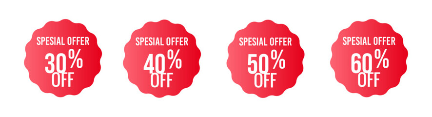 set of discount labels