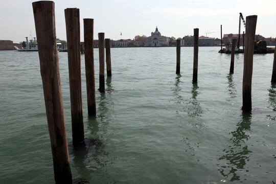 View of the Canal della Giudecca from the fondamenta zattere al ponte longo - Venice - Italy