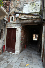 Architectural details of traditional venitian building - Venice - Italy