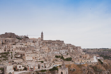 Obraz premium Beautiful view of the famous ancient city of Matera in Italy