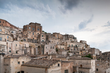 Beautiful view of the famous ancient city of Matera in Italy