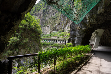 Hiking trail in Taroko Gorge of Hualien Taroko of Taiwan