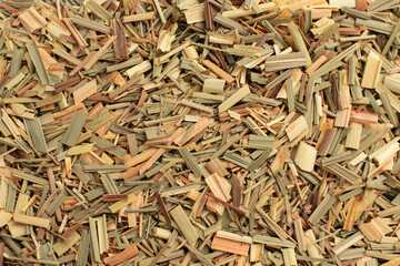 Dried lemongrass (cymbopogon). Close up.
