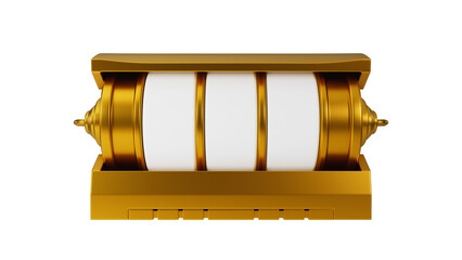 3D render of the circle gold casino slot 
