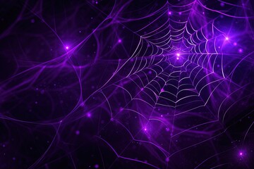 Purple spider web background, spider web pattern, Generative AI