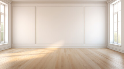 Fototapeta premium empty room with wooden floor