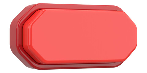 3D button. Empty button. 3D illustration.