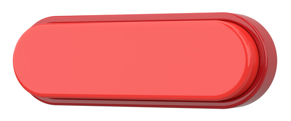 3D button. Empty button. 3D illustration.