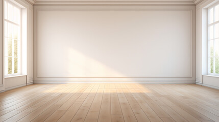 empty room with wooden floor