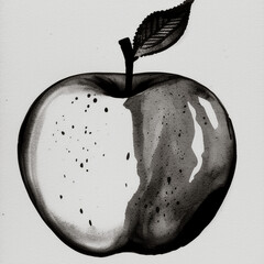 apple with leaf ai generated