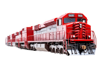 Freight Train on Transparent Background. AI