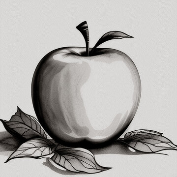 apple drawing ai art