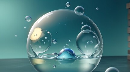 Fototapeta na wymiar bubbles in water