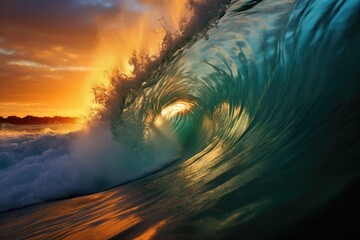 a big, beautiful wave 