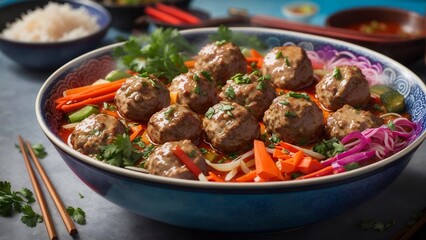 Fototapeta premium beef stew with vegetables