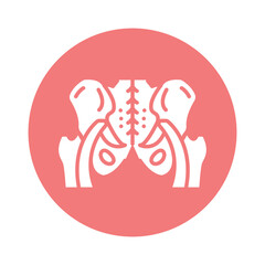 Pelvis healthy line icon. Isolated vector element.