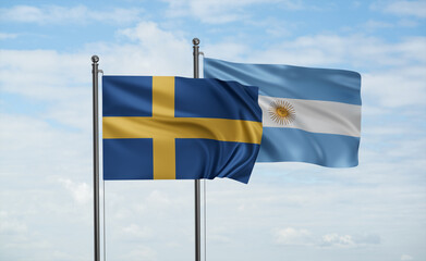 Argentina and Sweden flag