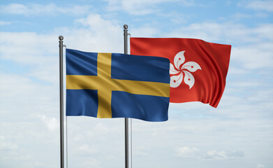 Hong Kong and Sweden flag