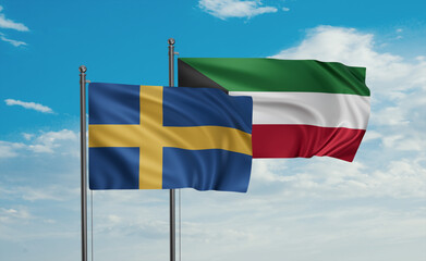 Kuwait and Sweden flag