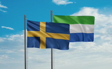Sierra Leone and Sweden flag