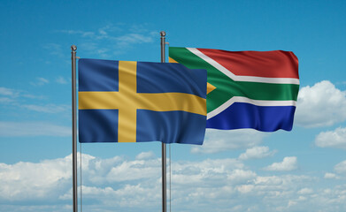 South Africa and Sweden flag