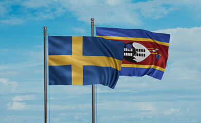 Eswatini and Sweden flag