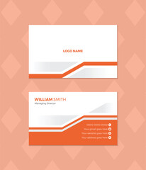 Vactor modern professional business card design template