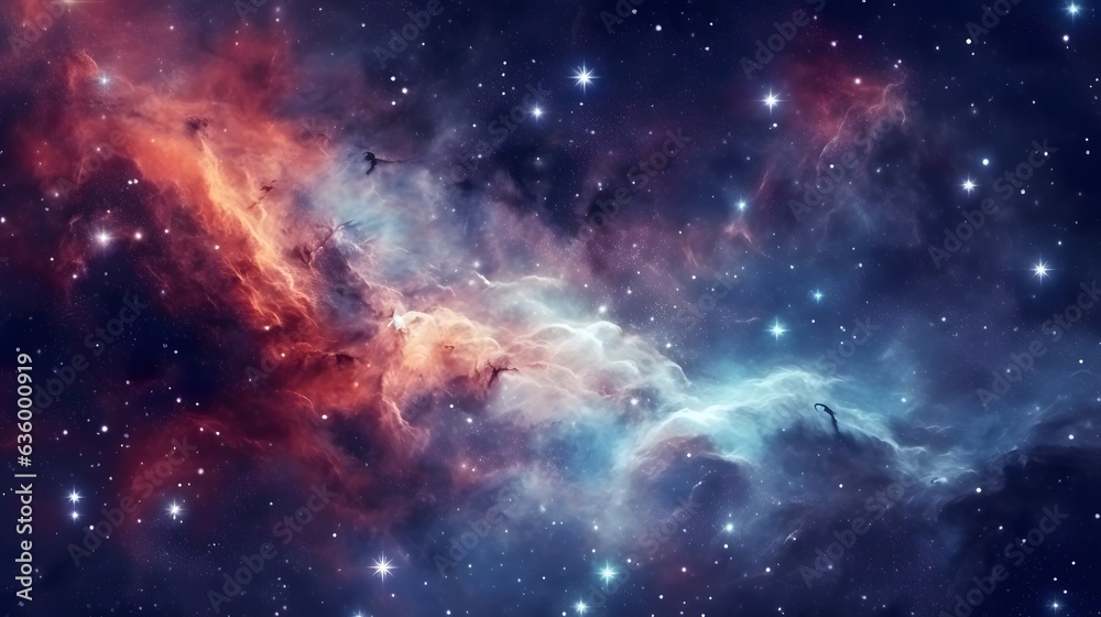 Wall mural colorful space galaxy cloud nebula. stary night cosmos. universe science astronomy.