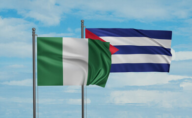 Cuba and Nigeria flag