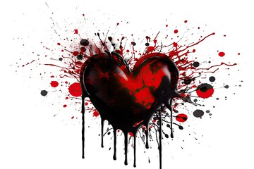 gothic heart, heart shape, broken heart, colorful heart