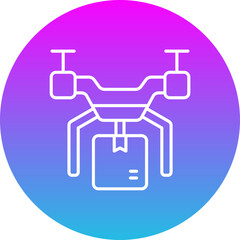 Obraz premium Drone Delivery Icon