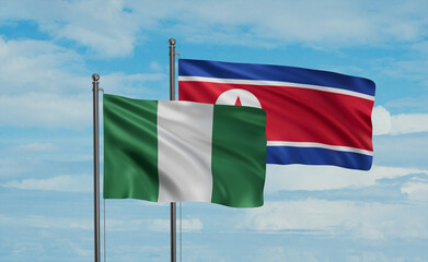 North Korea and Nigeria flag