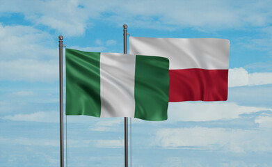 Poland and Nigeria flag