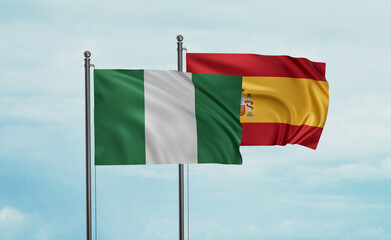 Spain and Nigeria flag