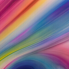 abstract rainbow colored line strokes
