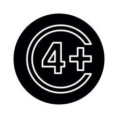 Age limit line color icon.  Physiotherapy, acupuncture.