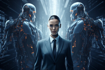 artificial intelligence and human body marketing concept 