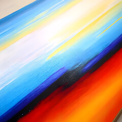 abstract colorful blue red gradient oil painting strokes