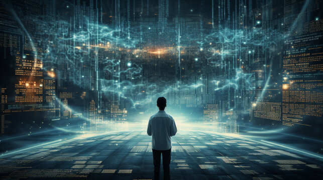 Natural Language Processing: A researcher working on natural language processing algorithms to analyze medical literature and data 